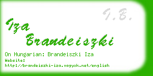 iza brandeiszki business card